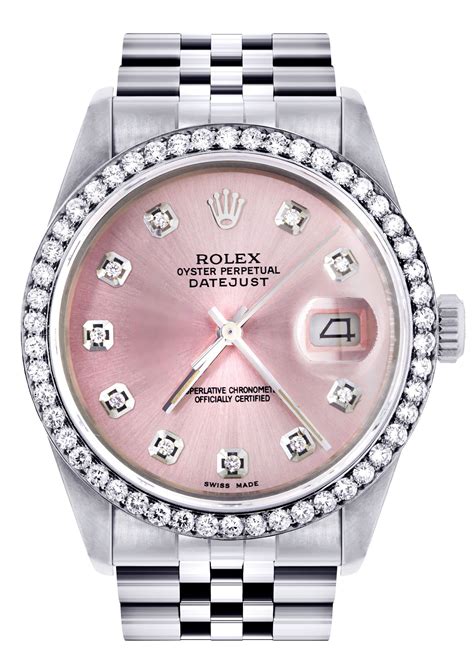 rolex 36mm pink dial|pink rolex watches for women.